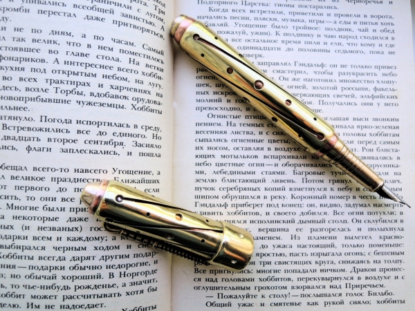 Стимпанк ручка Gold Edition