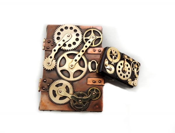 Зажигалка и портсигар в стиле Clockwork