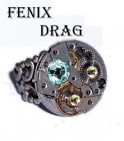 Перстень / кольцо в покрытии серебром ( посеребрение ) стимпанк /  steampunk