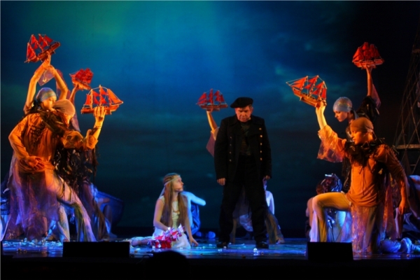 Сцена из мюзикла Алые паруса в Свердловском государственном академическом театре музыкальной комедии