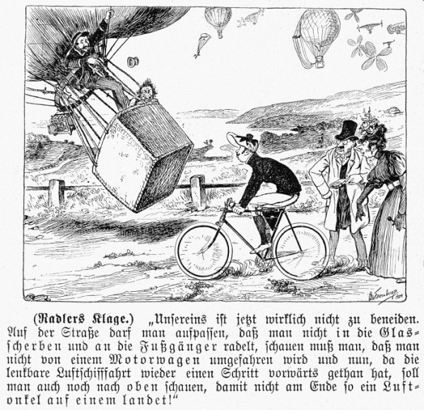 Карикатура Жалоба велосипедиста