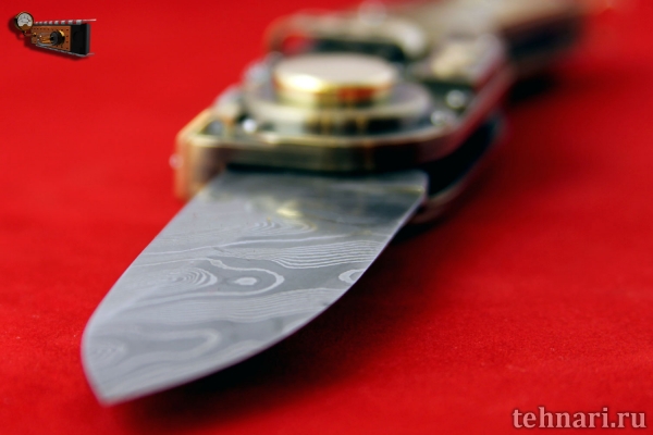 Электро-механический самооткрывающийся нож стимпанк-диверсанта Стимурай