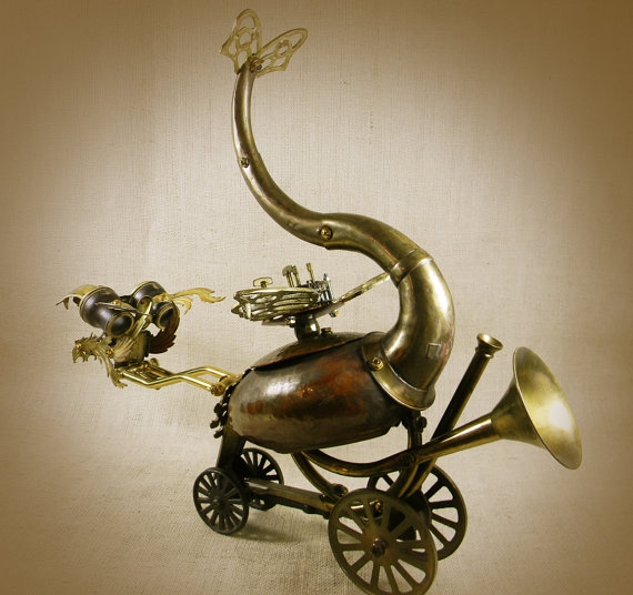 "QUIRK - The Steampunk Baby Dragon - Robot Assemblage"  by Reclaim2Fame (Фото 5)
