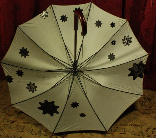 Зонт с авторской росписью в стиле стимпанк "Бабочка" (Фото 7)