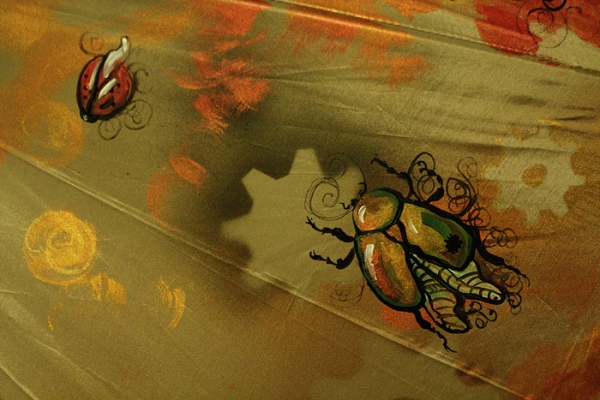 Зонт с авторской росписью в стиле стимпанк "Бабочка" (Фото 4)
