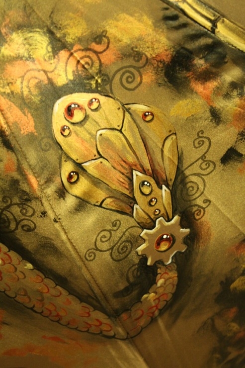 Продолжая тему росписи на зонтах в стиле стимпанк... (Фото 8)