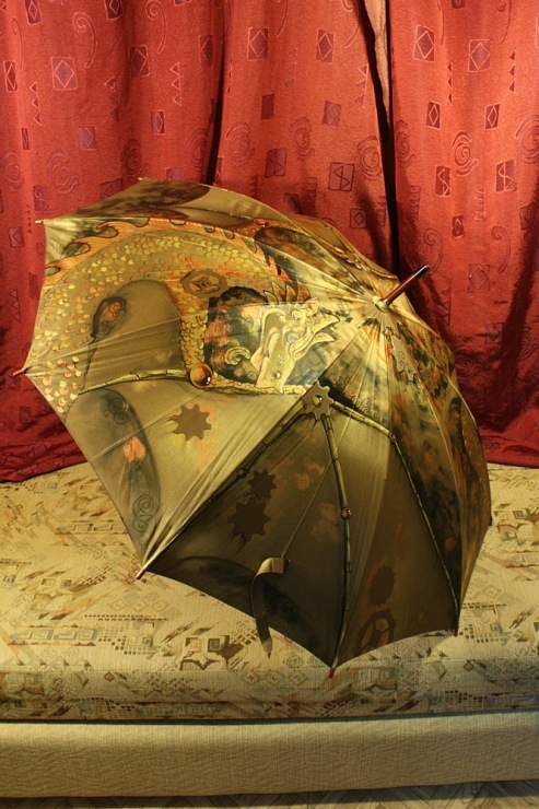Продолжая тему росписи на зонтах в стиле стимпанк... (Фото 11)