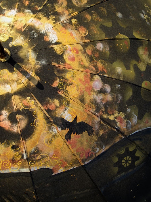 Продолжая тему росписи на зонтах в стиле стимпанк... (Фото 5)