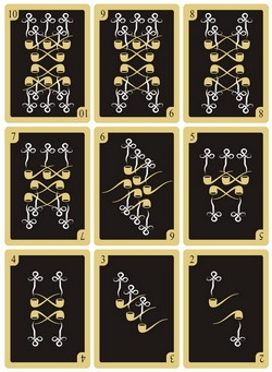 Задел колоды игральных карт (в соответствующем стиле).