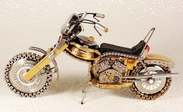 Мотоциклы из деталей часов 3 (Фото 9)