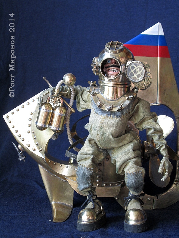 Нил Тарасович Медузин-страстный энтузиаст подводного плавания. Проект «Русский стимпанк». Серия «Русские энтузиасты подводного плавания».