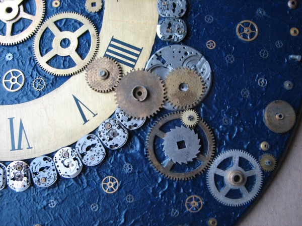 Настенные часы в стиле стимпанк (псевдостимпанк) (Фото 2)