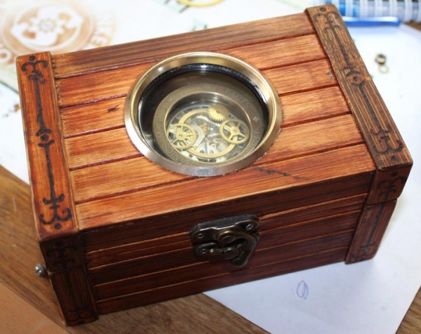 Дизель-стимпанк часы «Praetorius mechanics, magic tools &amp; artefacts» в подарочной коробке.(ПРОДАНЫ) (Фото 2)