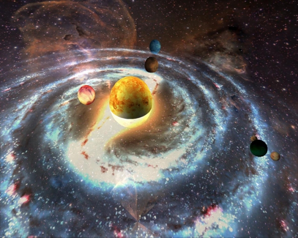 Модель звёздной системы. Не спрашивайте, как это устроено