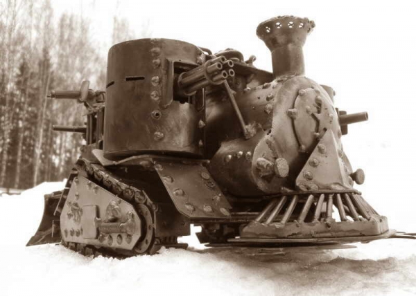Стим-танк, гусеничный бронепоезд. Ко дню Защитника отечества. (Фото 2)