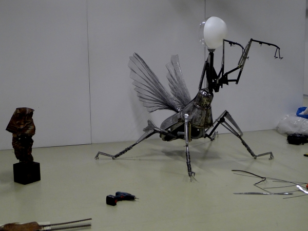 Видеоскульптура Девушка-инсектоид класса AVS -13  в поисках лучшего
