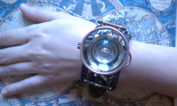 Стимпанк часы ( steampunk watch )... хронометр &quot;В поисках потерянного времени&quot;... вторая попытка . (Фото 5)