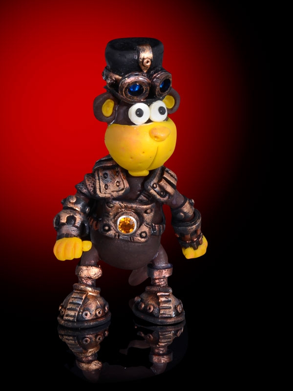 Новогодняя игрушка обезьянка Жаконя в стиле альтернативного стимпанка.
