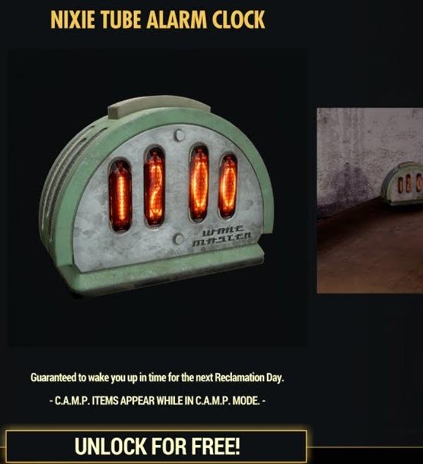 Настольные часы по мотивам Fallout 76