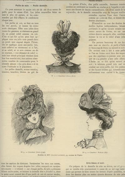 Модные шляпки марта 1900