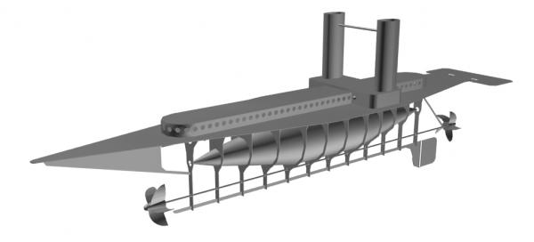 Летучий корабль 2 (3D-модель шаг за шагом)