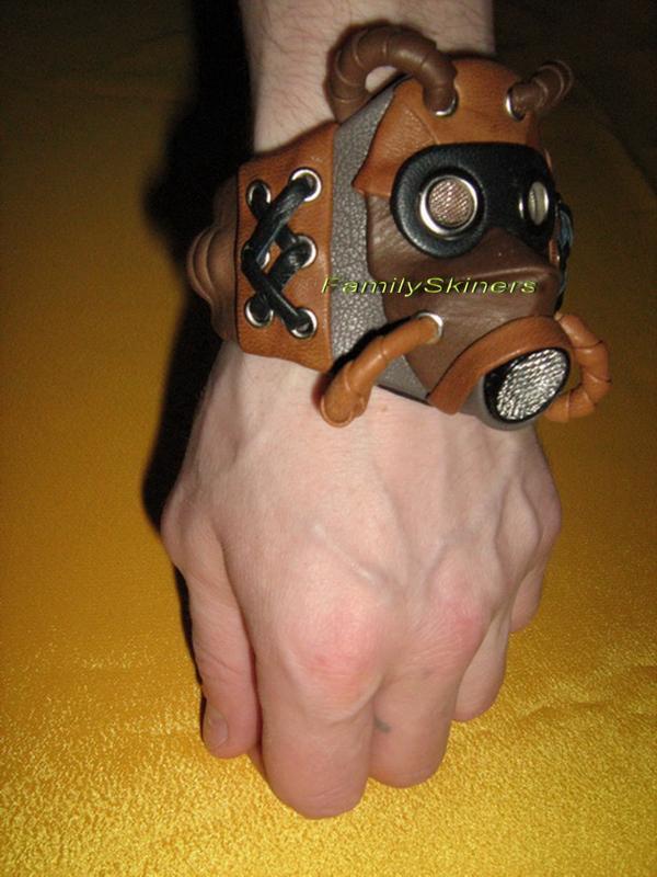 Кожаные браслеты в Steampunk и Cyberpunk стилях. (Фото 7)