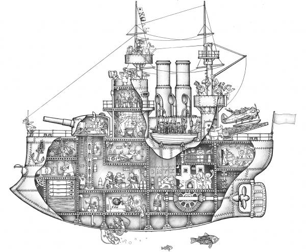 The steam ship