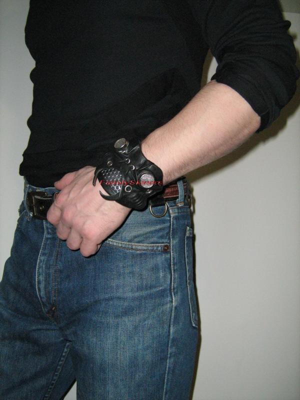 Кожаные браслеты в Steampunk и Cyberpunk стилях. (Фото 2)