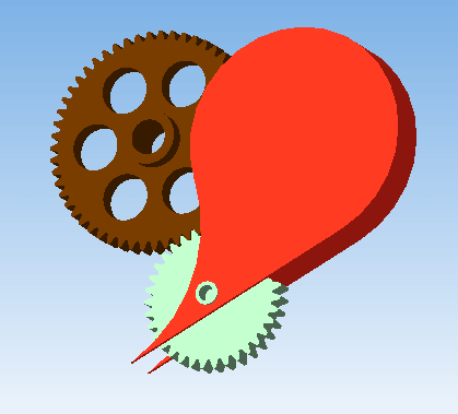 3D - сердце с шестернями