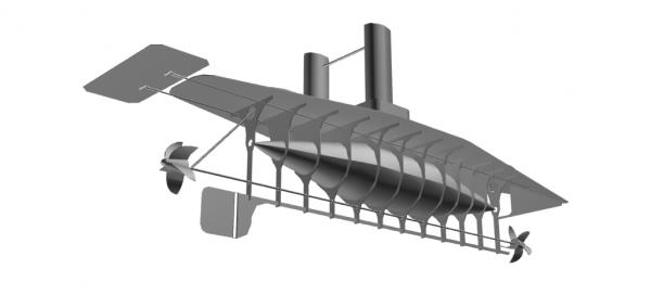 Летучий корабль 2 (3D-модель шаг за шагом) (Фото 7)
